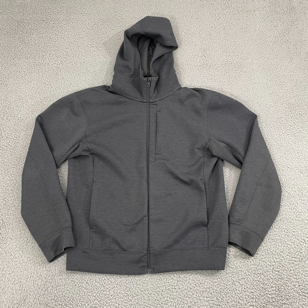 Uniqlo Dry Sweat Hoodie Men S Gray Long Sleeve‎ Athletic Full Zip